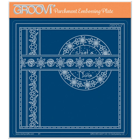 Tina's Just a Note Rosie Doodles All In One A5 Square Groovi Plate