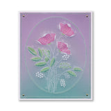 Tina's Floral Spray & Floral Flutterby <br/>A6 Groovi Plate Set + Spacer