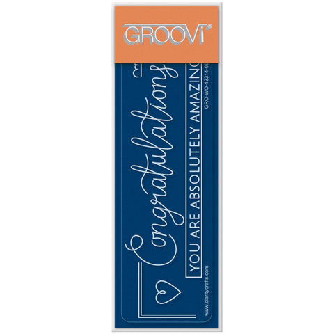 Congratulations Ribbon Sentiments Groovi Spacer Plate