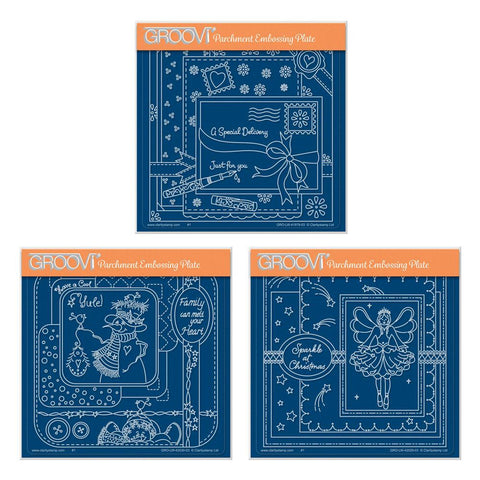 Linda Williams' Easy Layout Set 1 A5 Square Groovi Plate Trio