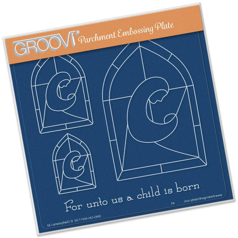 Madonna Window <br/>A5 Square Groovi Plate <br/>(Set GRO-CH-40424-03)