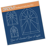 Star Window <br/>A5 Square Groovi Plate <br/>(Set GRO-CH-40424-03)