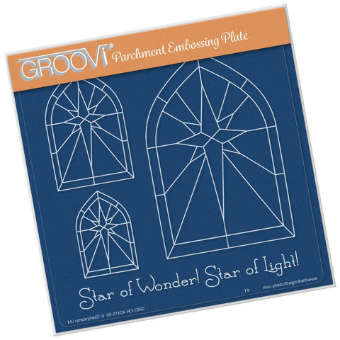 Star Window <br/>A5 Square Groovi Plate <br/>(Set GRO-CH-40424-03)