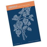 Chinese Lantern Floral Spray A6 Groovi Plate