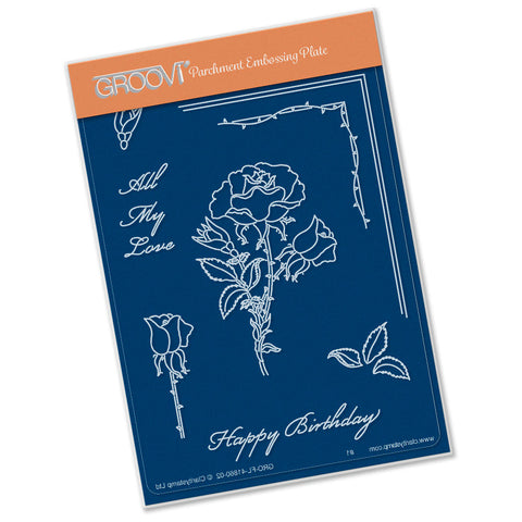Rose A6 Groovi Plate