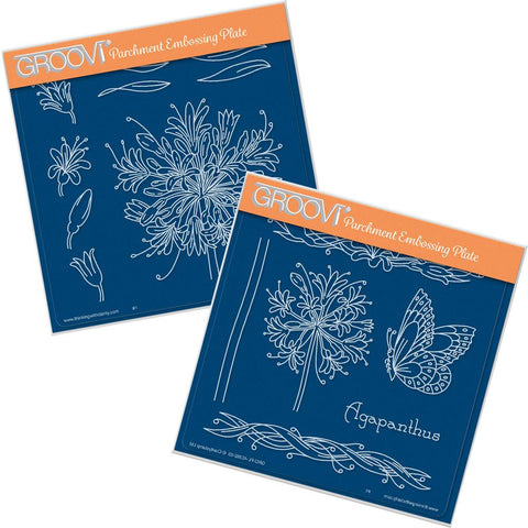 Jayne's Agapanthus <br/>A5 Square Groovi Plate Set