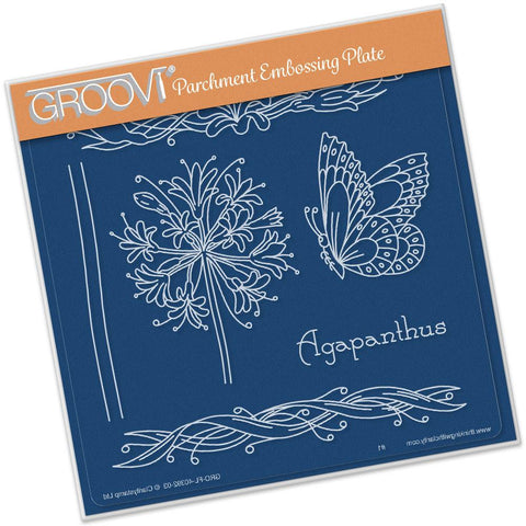 Jayne's Agapanthus Name <br/>A5 Square Groovi Plate