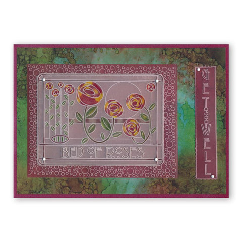 Art Nouveau Alphabet A6 Groovi Plate (Set GRO-FL-40881-02)