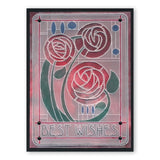 Art Nouveau Best Wishes A6 Groovi Plate