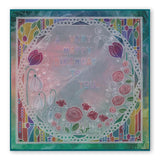 Art Nouveau Bed of Roses A6 Groovi Plate(Set GRO-FL-40881-02)