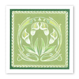 Art Nouveau Lilies A5 Square & Groovi Border Plate Set