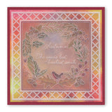 Autumn Wreath A5 Square Groovi Plate (Set GRO-TR-40818-03)