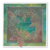 Autumn Wreath A5 Square Groovi Plate (Set GRO-TR-40818-03)