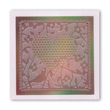 Bird Heart Sprig A5 Square Groovi Plate