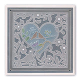 Bird Heart Sprig A5 Square Groovi Plate