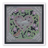 Bird Heart Sprig A5 Square Groovi Plate