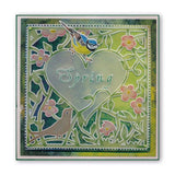 Bird Heart Sprig A5 Square Groovi Plate