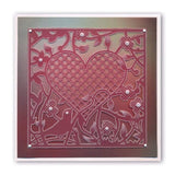 Bird Heart Sprig A5 Square Groovi Plate