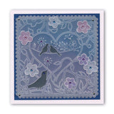 Bird Heart Sprig A5 Square Groovi Plate