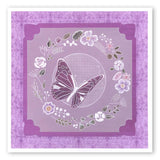 Butterfly Wreath <br/>A5 Square Groovi Plate <br/>(Set GRO-FL-40013-03)