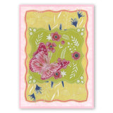 Butterfly Wreath <br/>A5 Square Groovi Plate <br/>(Set GRO-FL-40013-03)