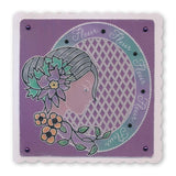 Fleur Cameo <br/>A6 Square Groovi Baby Plate <br/>(Set GRO-PE-40329-01)