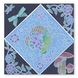 Fleur Cameo <br/>A6 Square Groovi Baby Plate <br/>(Set GRO-PE-40329-01)