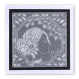Fleur Cameo <br/>A6 Square Groovi Baby Plate <br/>(Set GRO-PE-40329-01)