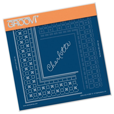 Princess Charlotte Lace Corner Duet <br/>A5 Square Groovi Piercing Grid