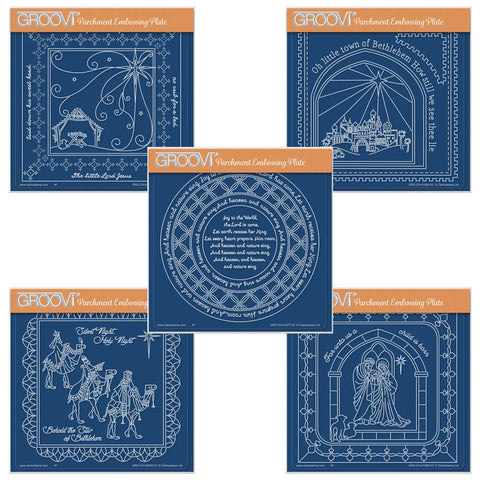 Linda Williams' Christmas Treasures Set 2 A5 Square Groovi Plate Set