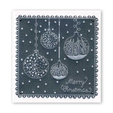 Christmas Tree Baubles <br/>A6 Square Groovi Baby Plate