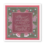Christmas Baubles & Sentiments Collection <br/>A6 Square Groovi Plate Set + Spacer