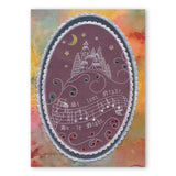 Silent Night <br>A5 Square Groovi Plate <br/>(Set GRO-CH-40800-03)