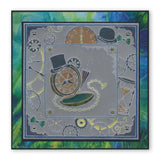 Clocks <br/>A5 Square Groovi Plate <br/>(Set GRO-OB-40755-03)