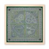 Cogs <br/>A5 Square Groovi Plate <br/>(Set GRO-OB-40755-03)