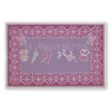 Birthday & Darling Word Chains Groovi Border Plate (Set GRO-WO-40576-XX)