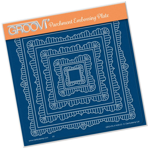 Linda's Nested Square Doily Frames <br/>A5 Square Groovi Plate