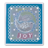 Doves Round <br/>A5 Square Groovi Plate <br/>(Set GRO-CH-40025-03)