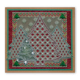 During this Christmas Verse No. 1 - Tree <br/>A5 Square Groovi Plate <br/>(Set GRO-CH-40724-03)