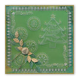 During this Christmas Verse No. 1 - Tree <br/>A5 Square Groovi Plate <br/>(Set GRO-CH-40724-03)