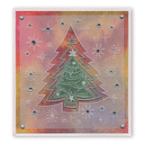 During this Christmas Verse No. 1 - Tree <br/>A5 Square Groovi Plate <br/>(Set GRO-CH-40724-03)