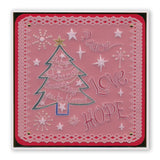 During this Christmas Verse No. 1 - Tree <br/>A5 Square Groovi Plate <br/>(Set GRO-CH-40724-03)