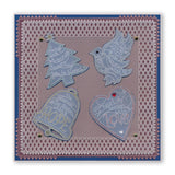 During this Christmas Verse No. 3 - Bell <br/>A5 Square Groovi Plate <br/>(Set GRO-CH-40724-03)