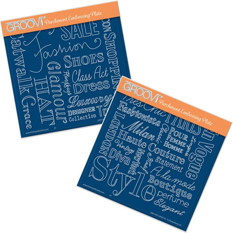 Fashion Phrases & Elegant Expressions <br/>A5 Square Groovi Plate Set