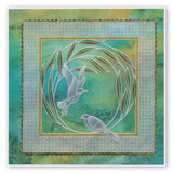 Willowy Wreath <br/>A5 Square Groovi Plate <br/>(Set GRO-40570-03)