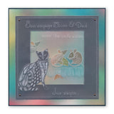Cat Front <br/>A6 Square Groovi Baby Plate <br/>(Set GRO-AN-40527-01)