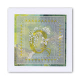 Floral Alphabet - Letter Q <br/>A6 Square Groovi Plate