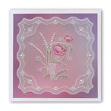 Floral Alphabet - Letter P <br/>A6 Square Groovi Plate