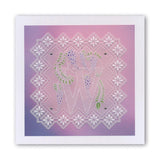 Floral Alphabet - Letter W <br/>A6 Square Groovi Plate