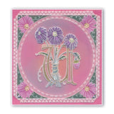 Floral Alphabet - Letter U <br/>A6 Square Groovi Plate